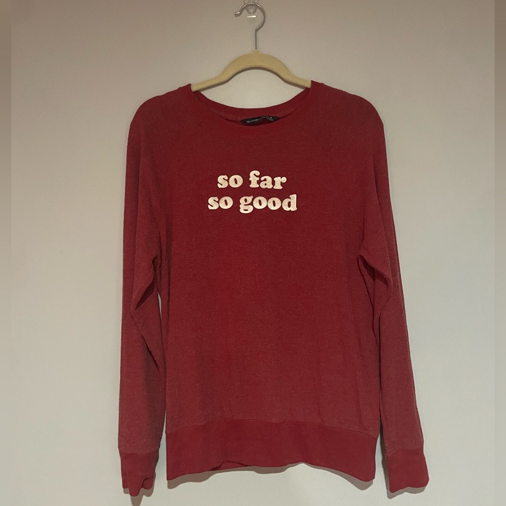 Abercrombie & Fitch Red Crewneck
